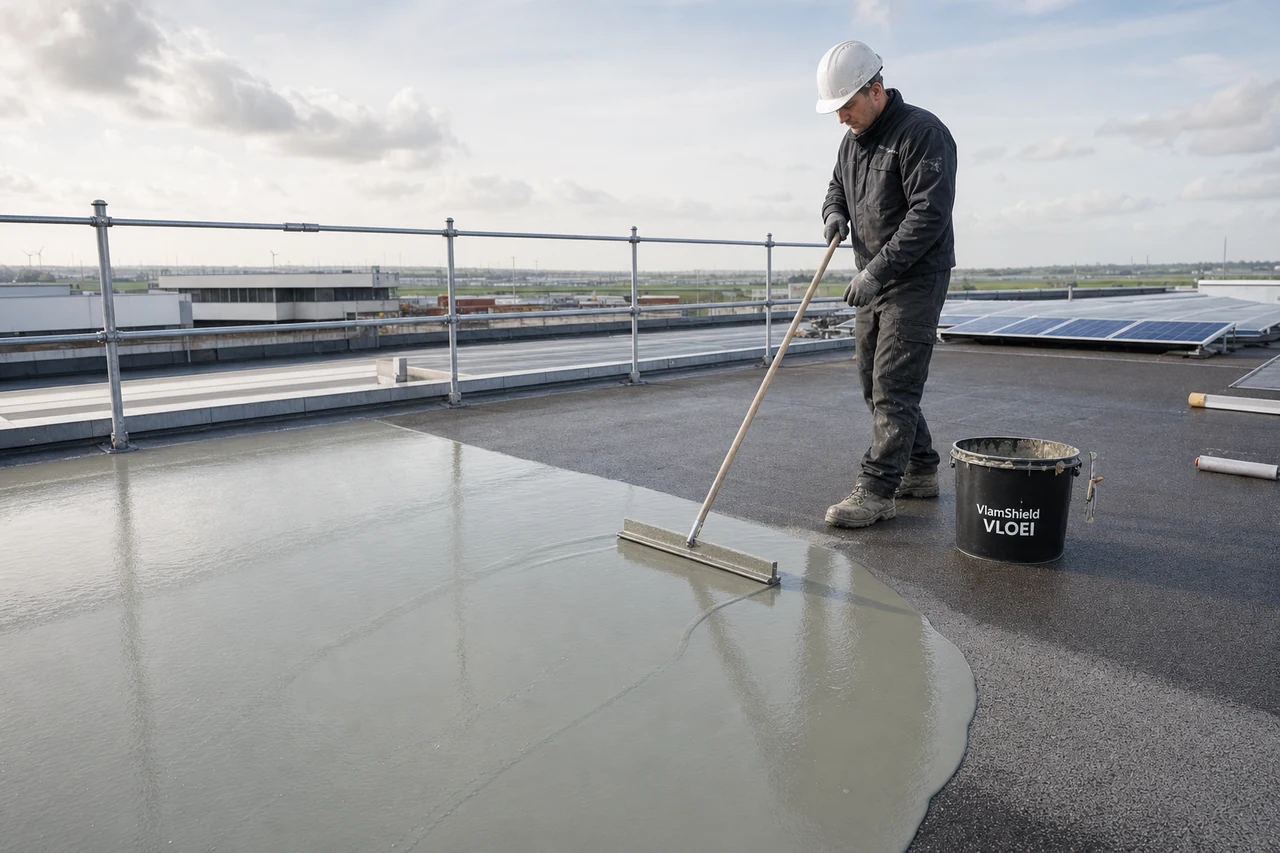VlamShield VLOEI · Illustratie van de verwerking