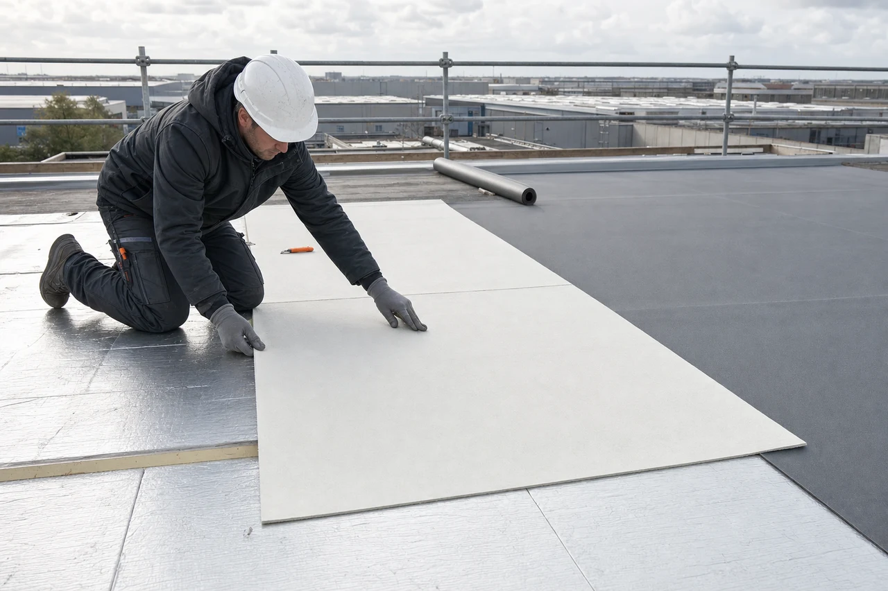 VlamShield SHEET · Illustratie van de verwerking