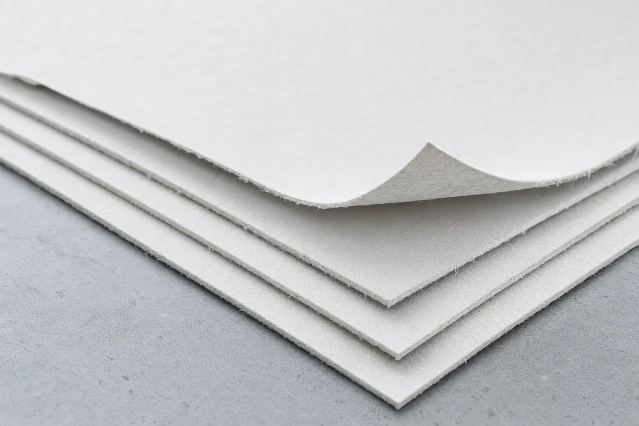 Mineral-bound nonwoven sheets: chemistry, roof build-up and the limits of fire tests.